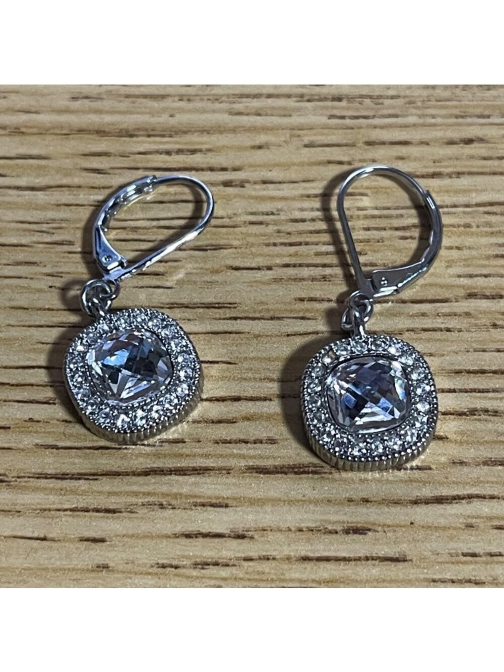 Lia Sophia Bella Donna Drop Earrings Clear Cubic Zirconia Accents Lever Back